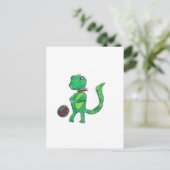Green Gepunktet Lizzard Postkarte (Stehend Vorderseite)
