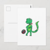 Green Gepunktet Lizzard Postkarte (Vorne/Hinten)