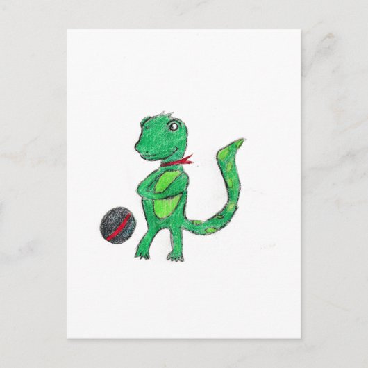 Green Gepunktet Lizzard Postkarte (Vorderseite)
