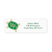 Green Gepunktet Turtle Address Labels (Vorne)