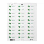 Green Gepunktet Turtle Address Labels (Vorne)