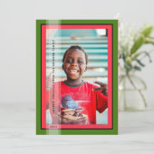 Green Gerahmt Holiday Card Feiertagskarte (Stehend Vorderseite)