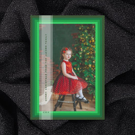 Green Gerahmt Holiday Card Feiertagskarte