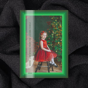 Green Gerahmt Holiday Card Feiertagskarte