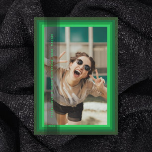 Green Gerahmt Holiday Card Feiertagskarte