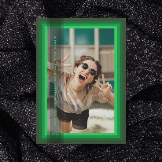 Green Gerahmt Holiday Card Feiertagskarte