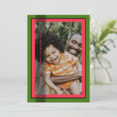 Green Gerahmt Holiday Card Feiertagskarte (Stehend Vorderseite)
