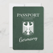 Green Germany Pass Wedding Einladung (Rückseite)