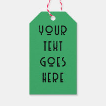 Green Geschenk-Tag ändern Sie Ihren Text hier Gesc