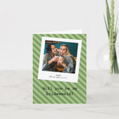 Green gestreift "Werden Sie meine Bridesmaid?" Fot Einladung (Vorderseite)