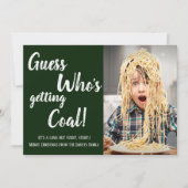 Green Getcoal Family Foto Weihnachtskarte (Vorderseite)