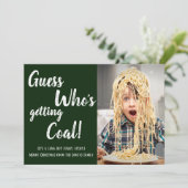 Green Getcoal Family Foto Weihnachtskarte (Stehend Vorderseite)