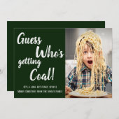 Green Getcoal Family Foto Weihnachtskarte (Vorne/Hinten)