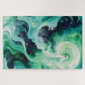 Green Ghoful Figure mit Moon Puzzle (Horizontal)