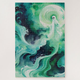 Green Ghoful Figure mit Moon Puzzle
