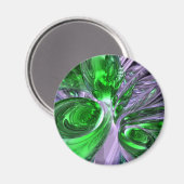 Green Ghost Abstrakt Magnet (Vorderseite/Rückseite)