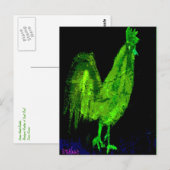 Green Ghost Rooster Postkarte (Vorne/Hinten)