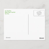 Green Ghost Rooster Postkarte (Rückseite)