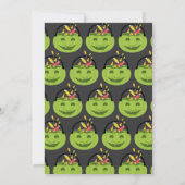 Green Ghoul Pail Candy Kid's Halloween-Party Einladung (Rückseite)