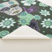 Green Giant Drollery Floral von Natalie Schorr Sherpadecke (3/4)
