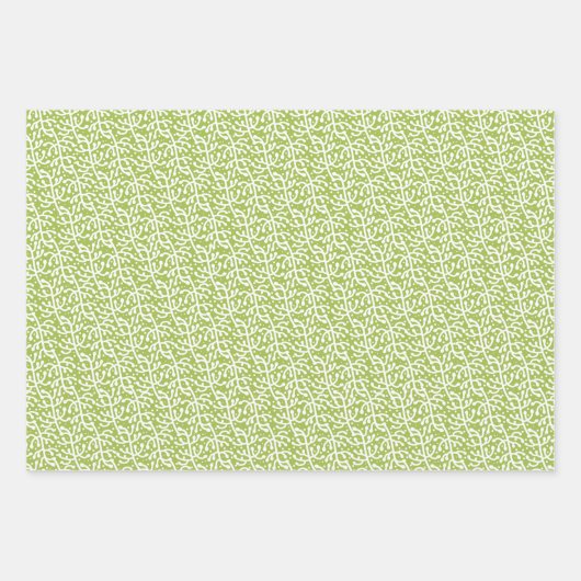 Green Gift Wrap Trio Geschenkpapier Set (Vorderseite 3)