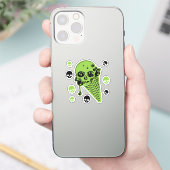 Green Giison Ice Creme Cone Aufkleber (Telefon)