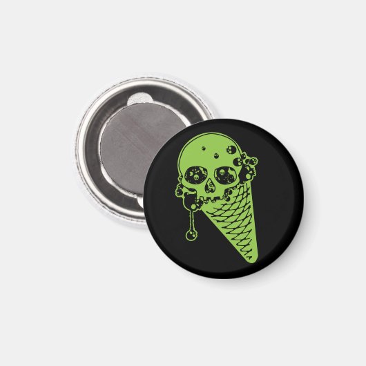 Green Giison Ice Creme Cone Magnet (Vorderseite/Rückseite)