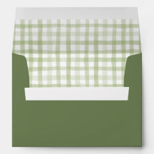 Green Gingham Baby Shower