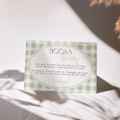 Green Gingham Baby Shower Enclosure Card Begleitkarte