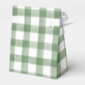 Green Gingham Baby Shower Geschenkschachtel (Rückseite)