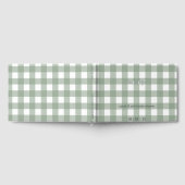 Green Gingham Baby Shower Guest Book Gästebuch (Voll)