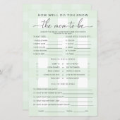 Green Gingham Baby Shower kennt das Mama-to-be-Spi (Vorne/Hinten)