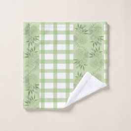 Green Gingham Bath Handtuch Set