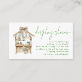 Green Gingham Bauern Market Display Baby Dusche Begleitkarte (Vorderseite)