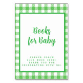 Green Gingham Books for Baby Tischnummer (Rückseite)