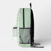 Green Gingham Brown Potato Custom Bedruckter Rucksack (Rechts)