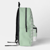 Green Gingham Brown Potato Custom Bedruckter Rucksack (Links)