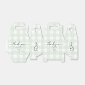 Green Gingham Bunny Birthday Vielen Dank für Ihre Geschenkschachtel (Ungefaltet)