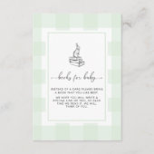 Green Gingham Bunny Books Request Insert Card (Vorderseite)