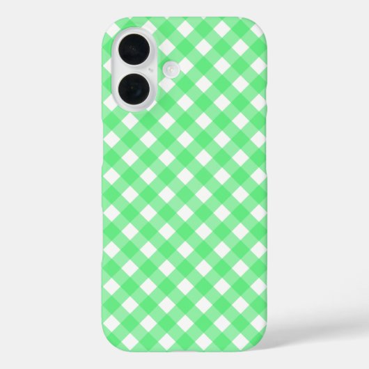 Green Gingham Case-Mate iPhone Hülle (Rückseite)