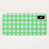 Green Gingham Case-Mate iPhone Hülle (Rückseite (Horizontal))