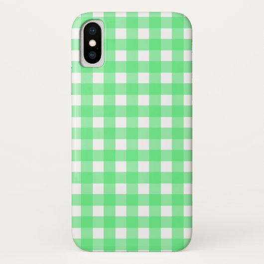 Green Gingham Case-Mate iPhone Hülle (Rückseite)