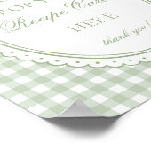 Green Gingham Coquette Bow Share a Recipe Poster (Ecke)