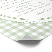 Green Gingham Coquette Bow Time Capsule Game Poster (Ecke)
