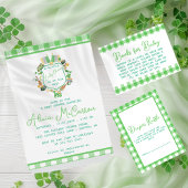 Green Gingham Diaper Raffle Begleitkarte