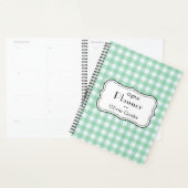 Green Gingham Digital Planner mit Individuelle Nam Planer (Anzeige)