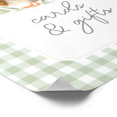 Green Gingham Duck Baby Showkarten und Geschenke Poster (Ecke)