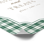 Green Gingham Duck Gender Neutral Favors & Treats Poster (Ecke)