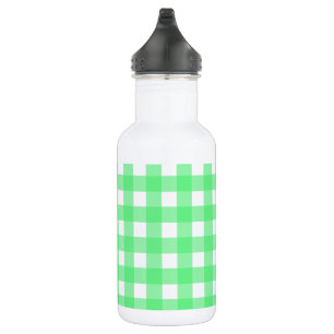 Green Gingham Edelstahlflasche