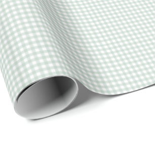 Green Gingham einfache niedliche kleine Karos kari Geschenkpapier